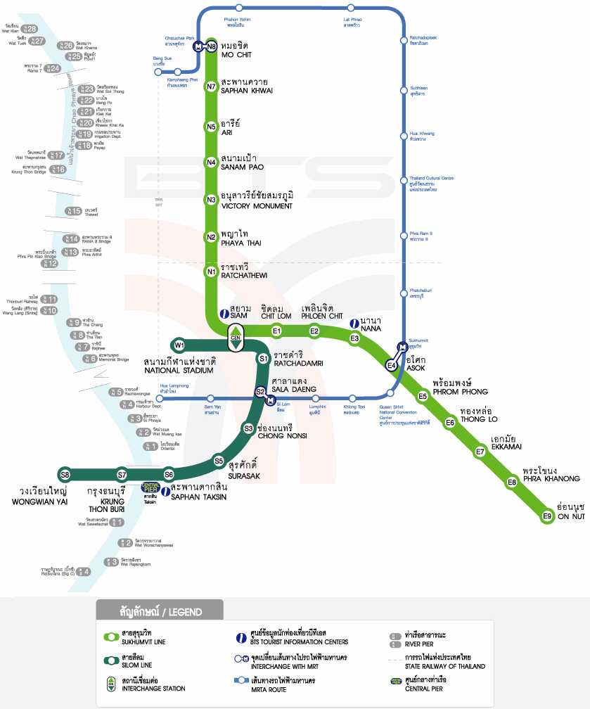 BTS SkyTrain Map
