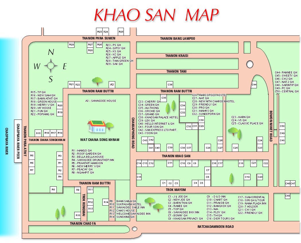 Khao San Road Map
