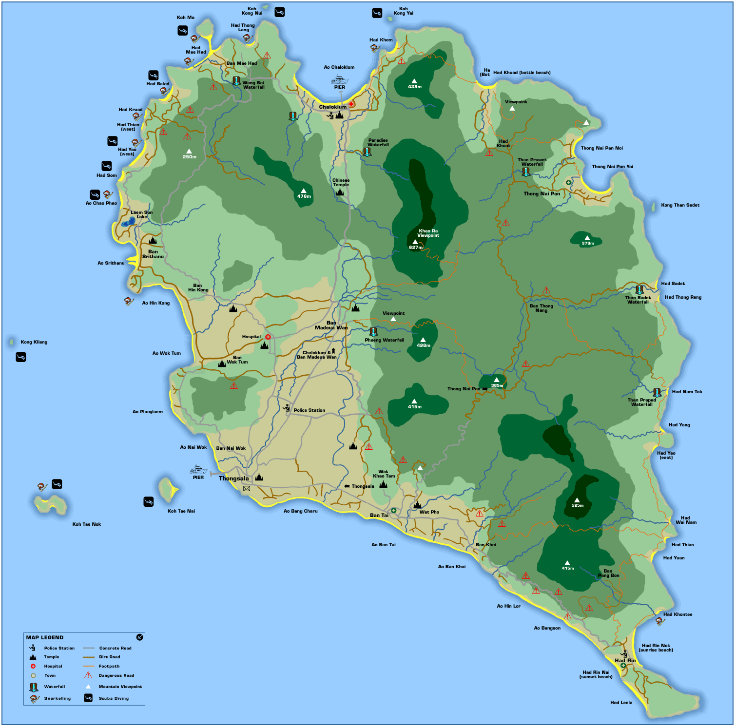 Koh-Phangan-Map
